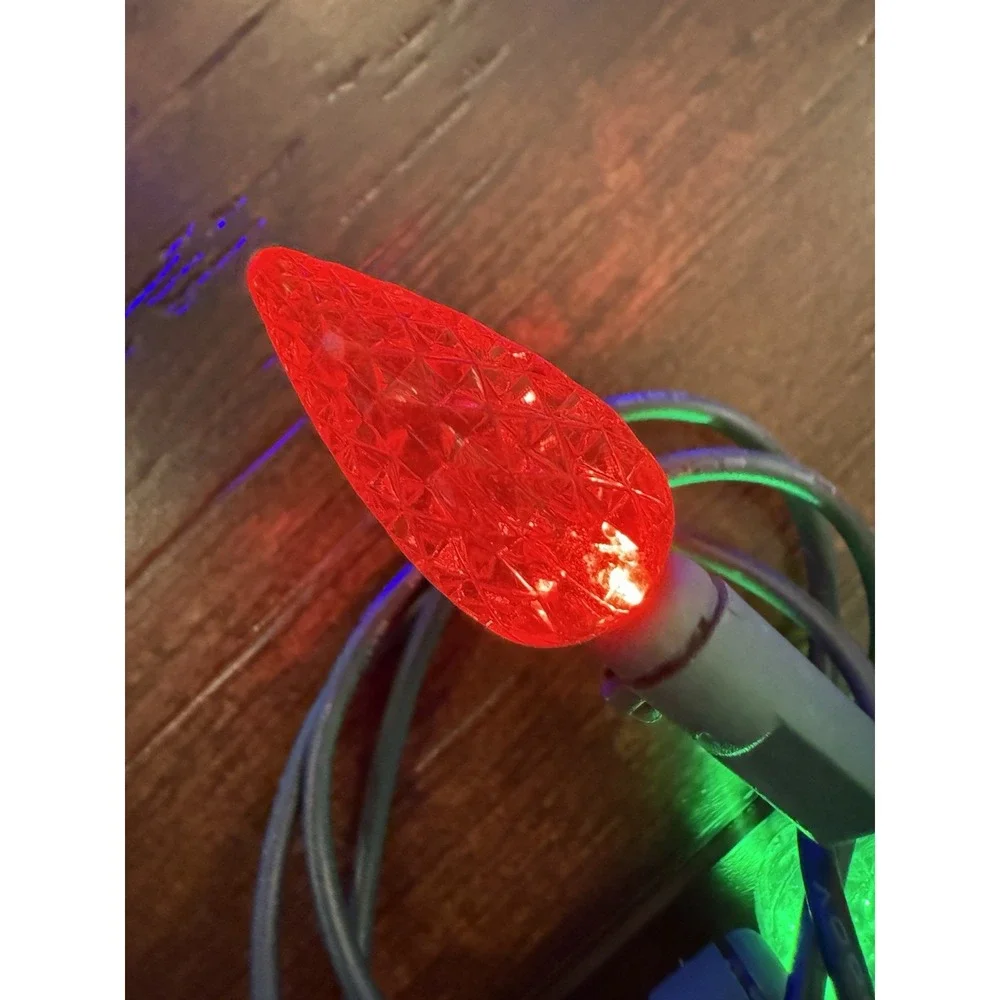 50' Strand Of LED C9 Multi-Color Christmas Lights Red Orange Red Blue Yell Green